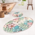 SET 2x Bunte Badezimmermatte SPRING 60/100 cm
