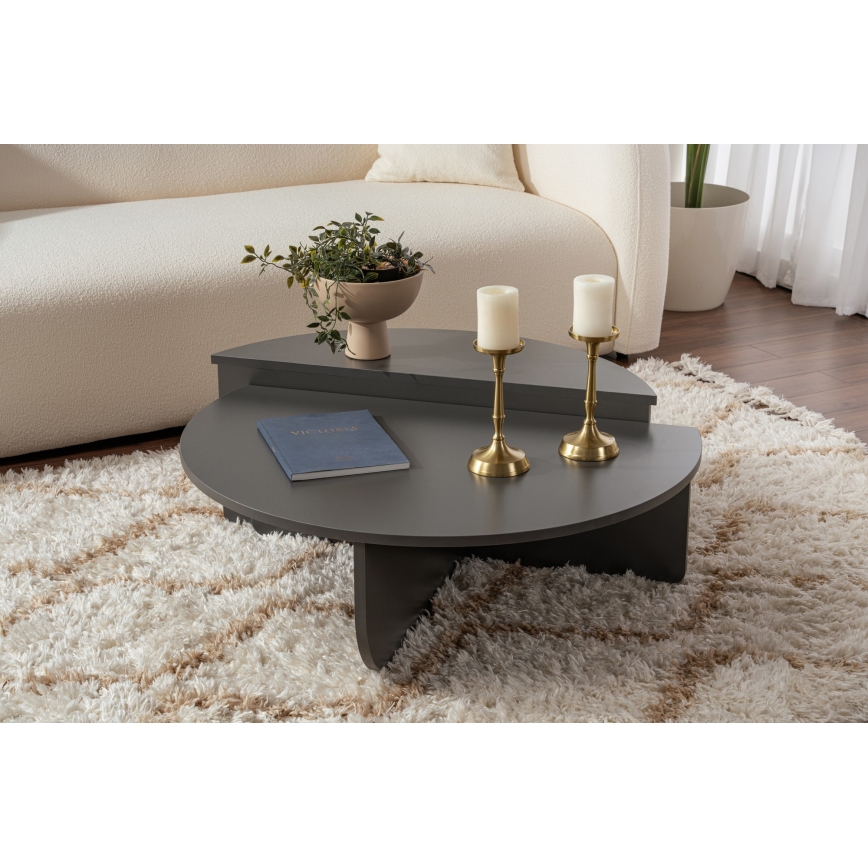 SET 2x Couchtisch ORION anthrazit