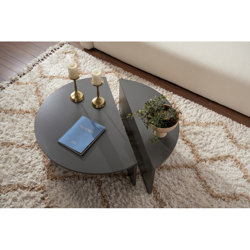 SET 2x Couchtisch ORION anthrazit