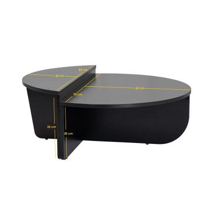 SET 2x Couchtisch ORION schwarz
