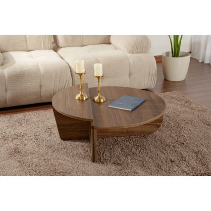 SET 2x Couchtisch ORION Walnuss