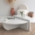 SET 2x Couchtisch PODIUM weiß