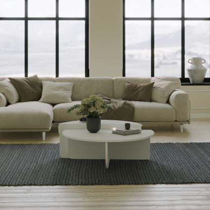 SET 2x Couchtisch PODIUM weiß