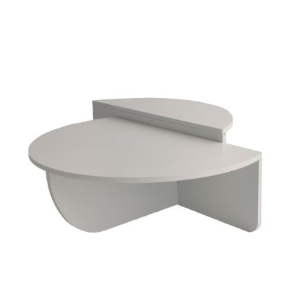 SET 2x Couchtisch PODIUM weiß