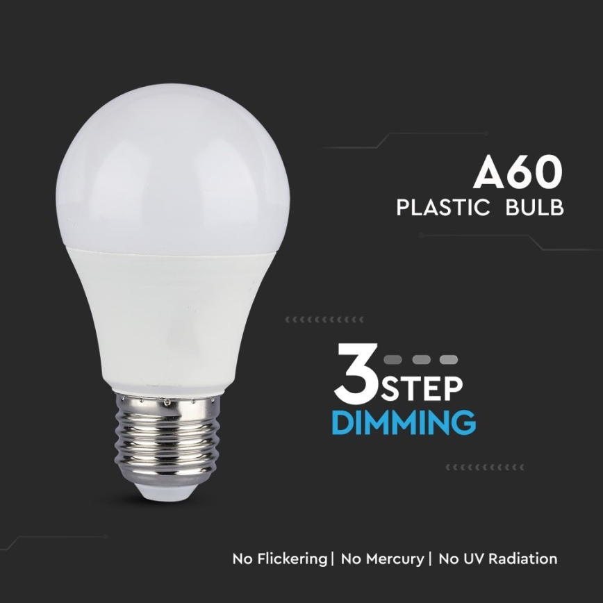 SET 2x Dimmbare LED-Lampe A60 E27/9W/230V 4000K