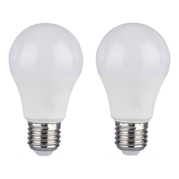 SET 2x Dimmbare LED-Lampe A60 E27/9W/230V 6400K