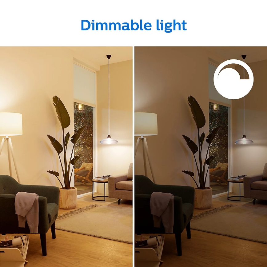 SET 2x Dimmbare LED-RGB-Glühlampe Philips A60 E27/8W/230V Wi-Fi