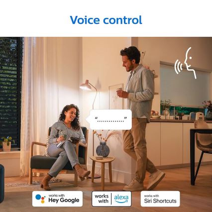 SET 2x Dimmbare LED-RGB-Glühlampe Philips A60 E27/8W/230V Wi-Fi