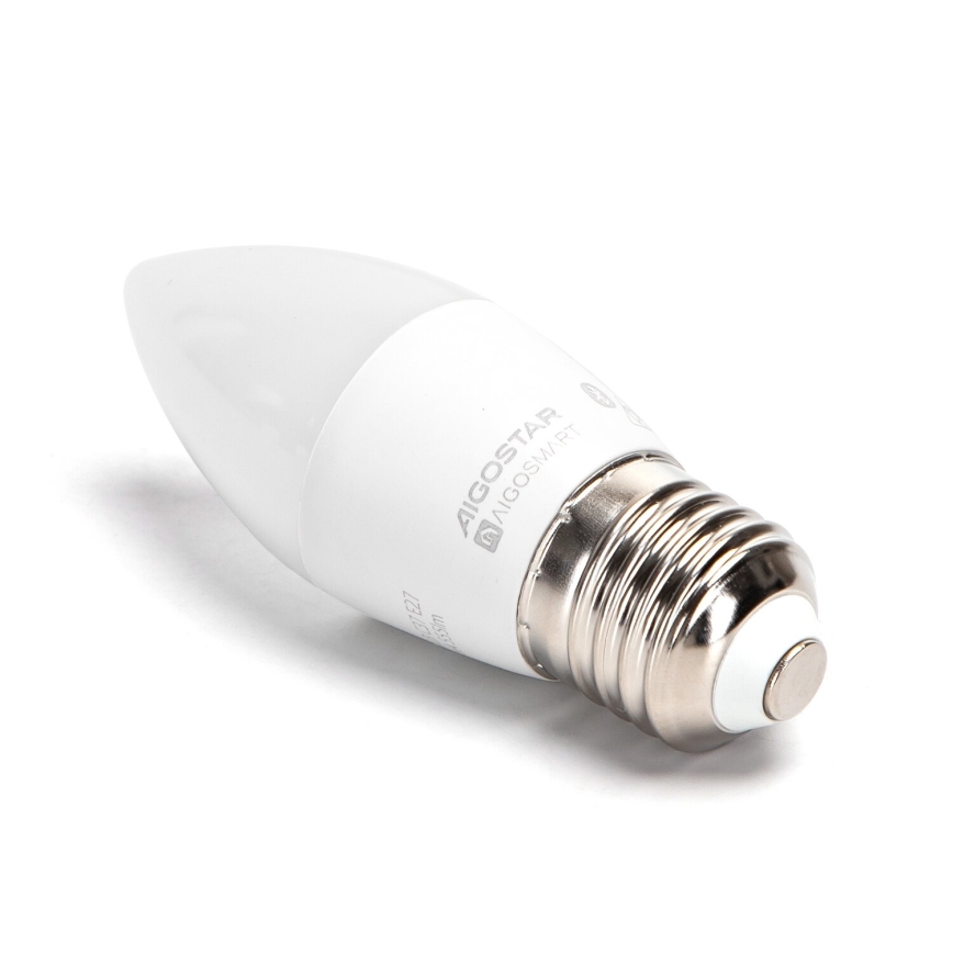 SET 2x Dimmbare LED-RGBW-Lampe MESH Smart C37 E27/6,5W/230V 2700-6500K + Fernbedienung - Aigostar