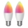 SET 2x Dimmbare LED-RGBW-Lampe MESH Smart C37 E27/6,5W/230V 2700-6500K + Fernbedienung - Aigostar