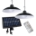 SET 2x Dimmbare LED-Solar-Pendelleuchte mit Dämmerungssensor LED/6W/3,7V 2000 mAh IP44 + Fernbedienung
