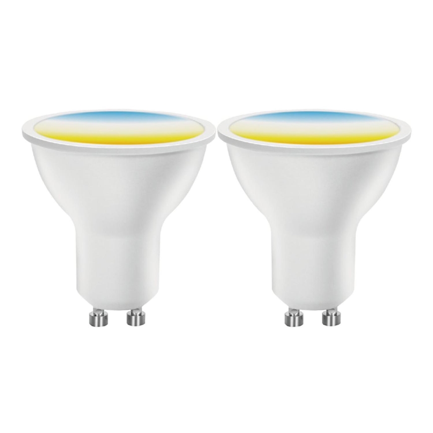SET 2x Dimmbares LED-Leuchtmittel MESH Smart GU10/6,5W/230V 2700-6500K + Fernbedienung - Aigostar