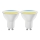 SET 2x Dimmbares LED-Leuchtmittel MESH Smart GU10/6,5W/230V 2700-6500K + Fernbedienung - Aigostar