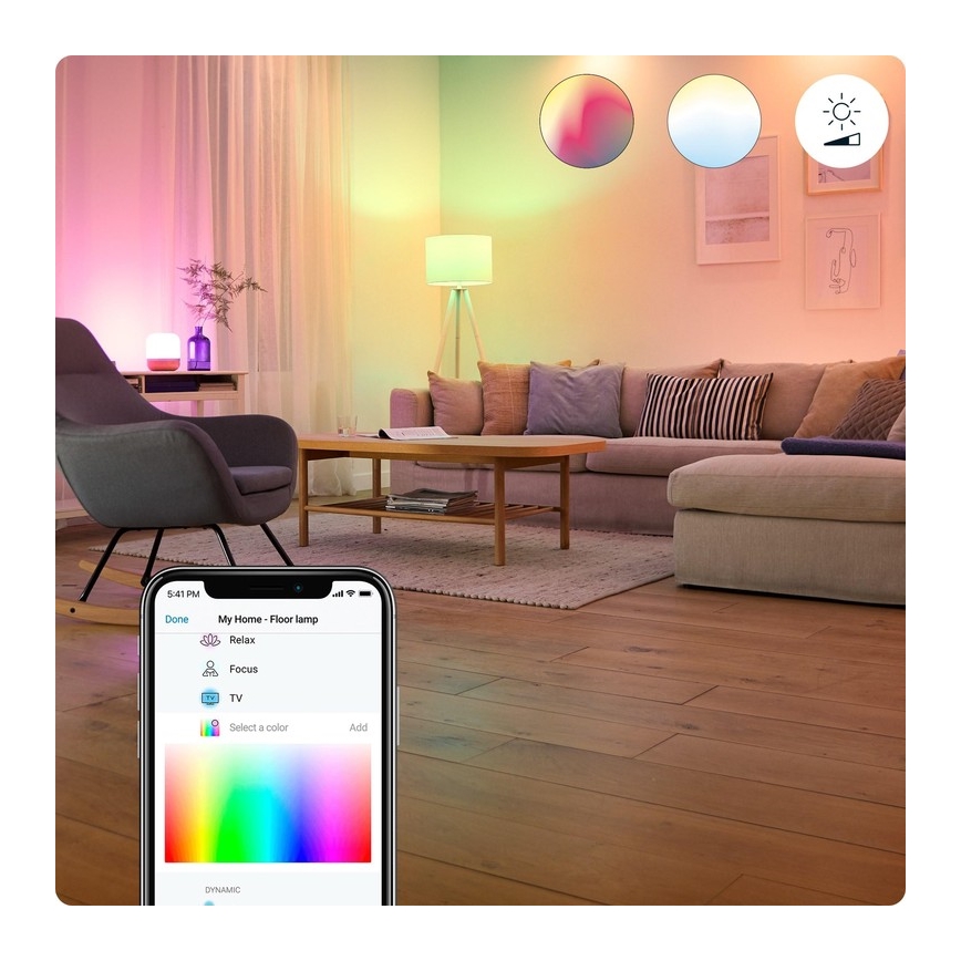SET 2x Dimmbares LED-RGBW-Leuchtmittel PAR16 GU10/4,7W/230V 2200-6500K Wi-Fi - WiZ