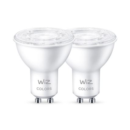 SET 2x Dimmbares LED-RGBW-Leuchtmittel PAR16 GU10/4,7W/230V 2200-6500K Wi-Fi - WiZ