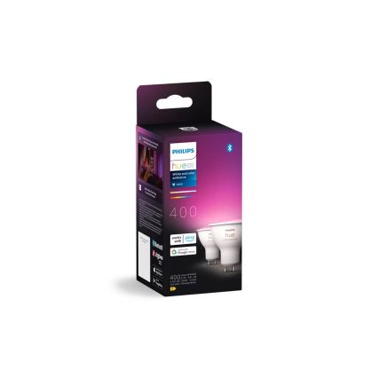 SET 2x Dimmbares LED-RGBW-Leuchtmittel Philips Hue White And Color Ambiance GU10/4,2W/230V 2000-6500K