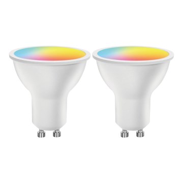 SET 2x Dimmbares Leuchtmittel (LED RGBW) MESH Smart GU10/6,5W/230V 2700-6500K - Aigostar