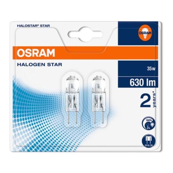 SET 2x Halogenlampe HALOSTAR GY6,35/35W/12V 2900K - Osram