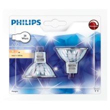 SET 2x Hochleistungs- Halogenlampe GU5,3/20W/12V - Philips