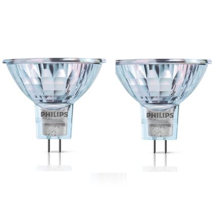 SET 2x Hochleistungs- Halogenlampe GU5,3/20W/12V - Philips