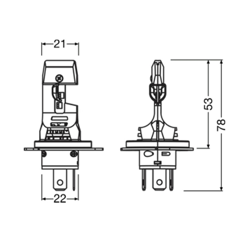 SET 2x LED-Autobirnen NIGHT BREAKER SPEED H4 P43T/14W/12V 6000K - Osram