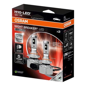 Set 2x LED-Autolampe NIGHT BREAKER SMART H10 PY20d/7W/12V 6000K - Osram