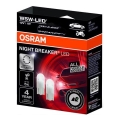 SET 2x LED-Autolampe NIGHT BREAKER W2.1x9.5d/1W/12V 5700K - Osram