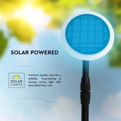 SET 2x LED Einstellbare Solarleuchte GARDEN LED/3W/5V 42-80 cm 4000K IP65