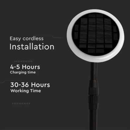 SET 2x LED Einstellbare Solarleuchte GARDEN LED/3W/5V 42-80 cm 4000K IP65
