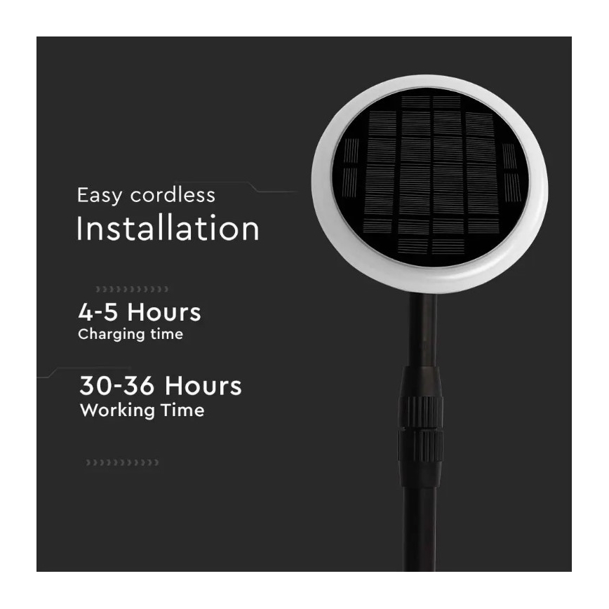 SET 2x LED Einstellbare Solarleuchte GARDEN LED/3W/5V 42-80 cm 4000K IP65