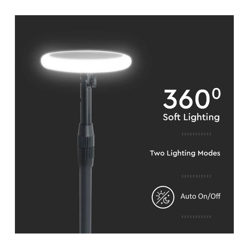 SET 2x LED Einstellbare Solarleuchte GARDEN LED/3W/5V 42-80 cm 4000K IP65