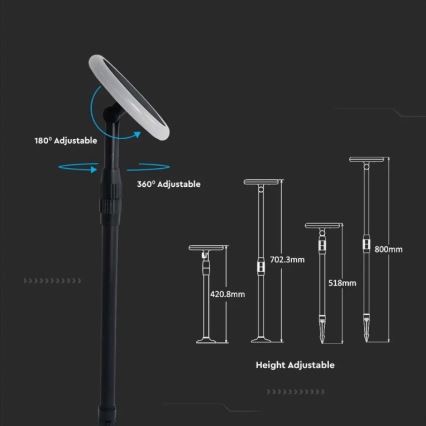 SET 2x LED Einstellbare Solarleuchte GARDEN LED/3W/5V 42-80 cm 4000K IP65