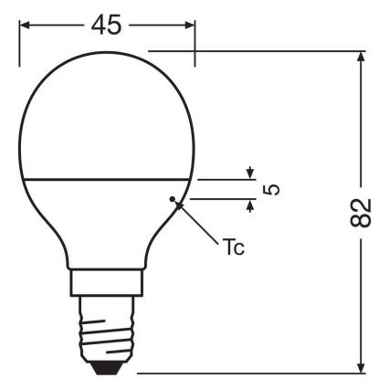 SET 2x LED-Glühbirne P45 E14/4,9W/230V 3000K - Osram