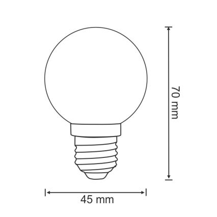 SET 2x LED-Glühbirne PARTY E27/0,5W/36V blau