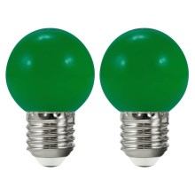 SET 2x LED-Glühbirne PARTY E27/0,5W/36V grün