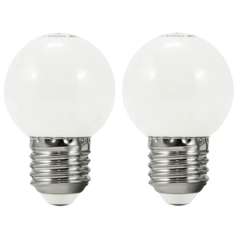 SET 2x LED-Glühbirne PARTY E27/0,5W/36V weiß