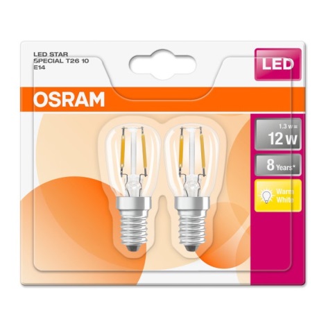 SET 2x LED Glühbirne VINTAGE E14/1,3W/230V 2700K - Osram
