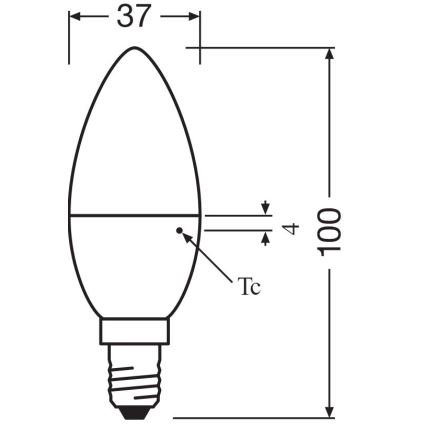 SET 2x LED-Glühlampe B38 E14/4,9W/230V 3000K - Osram