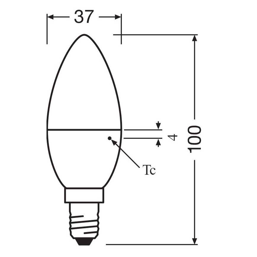 SET 2x LED-Glühlampe B38 E14/4,9W/230V 3000K - Osram