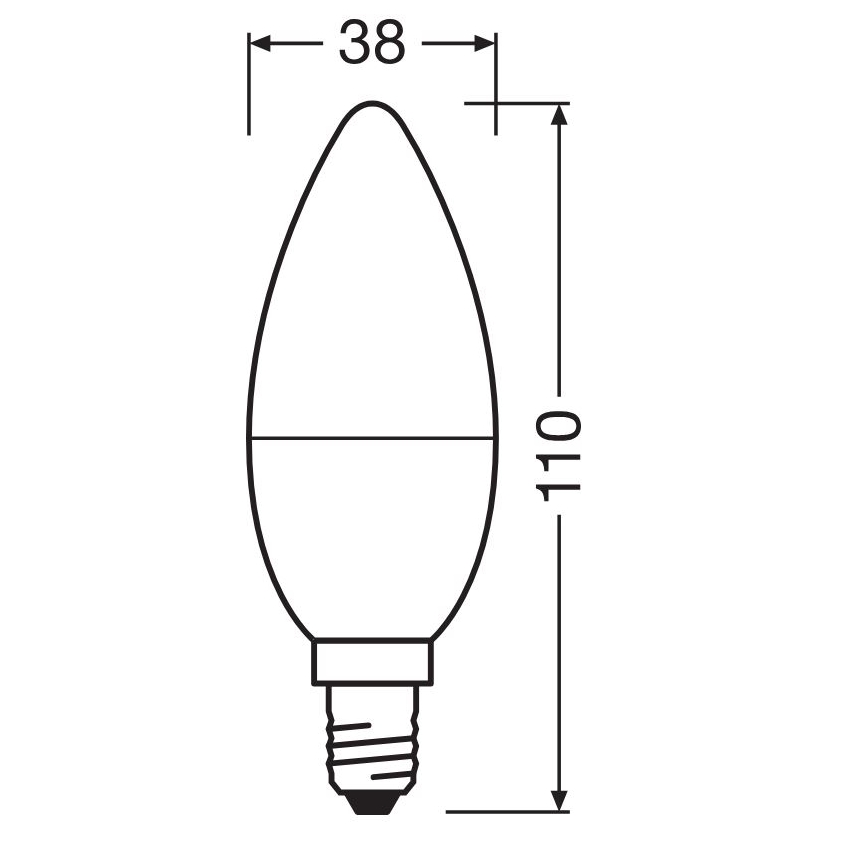 SET 2x LED-Glühlampe B38 E14/7,5W/230V 3000K - Osram