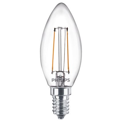 SET 2x LED-Glühlampe VINTAGE Philips E14/2W/230V 2700K