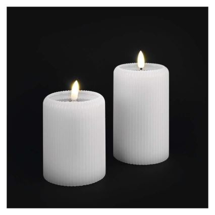 SET 2x LED-Kerze LED/4xAA + Fernbedienung