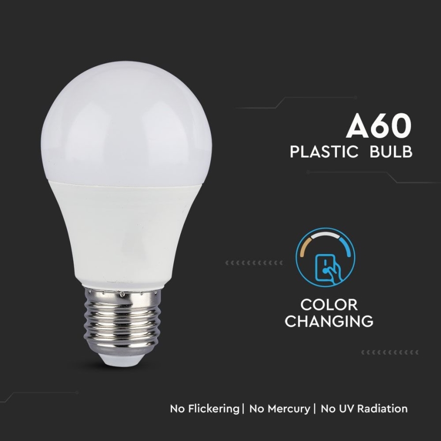 SET 2x LED-Lampe A60 E27/9W/230V 3000/4000/6400K