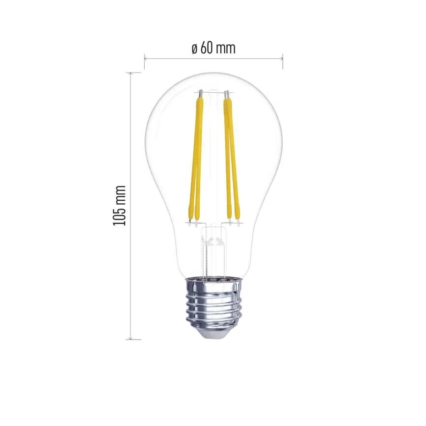 SET 2x LED-Lampe FILAMENT A60 E27/5,9W/230V 2700K