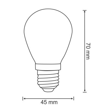 SET 2x LED-Glühbirne PARTY E27/0,5W/36V 2200K