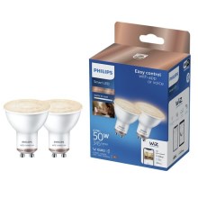 SET 2x LED-Lampe Philips SMART PAR16 GU10/4,7W/230V 2700-6500K Wi-Fi CRI 90