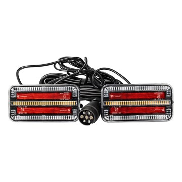 SET 2x LED-Leuchte für Anhänger 7,5 m Kabel LED/12-24V IP65