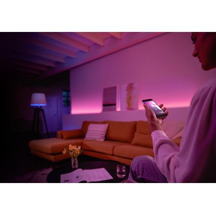 SET 2x LED RGB dimmbare Glühbirne Philips HUE WHITE AND COLOR AMBIANCE E27/10W/230V