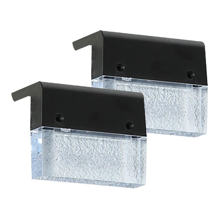 SET 2x LED-RGB-Solarwandleuchte LED/1W/1,2V 3500K IP65