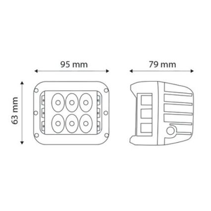 SET 2x LED Scheinwerfer für Auto CREE LED/27W/10-30V IP67